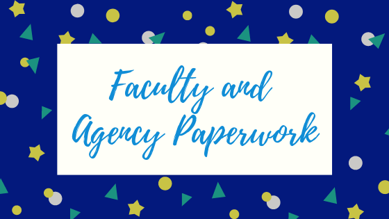 Faculty and agency paperwork banner
